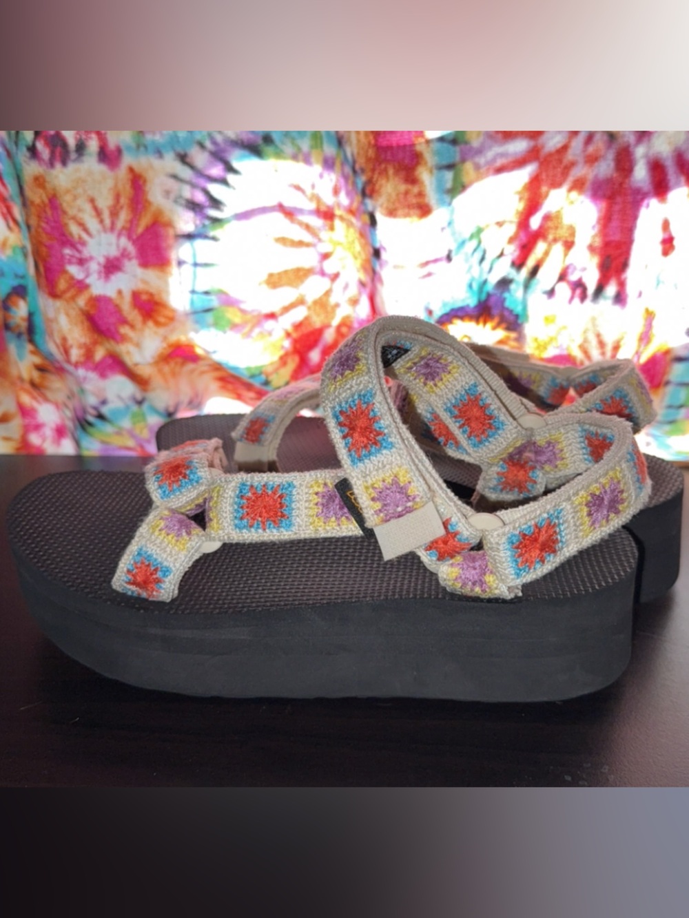 TEVA women’s Macrame Platform Sandals